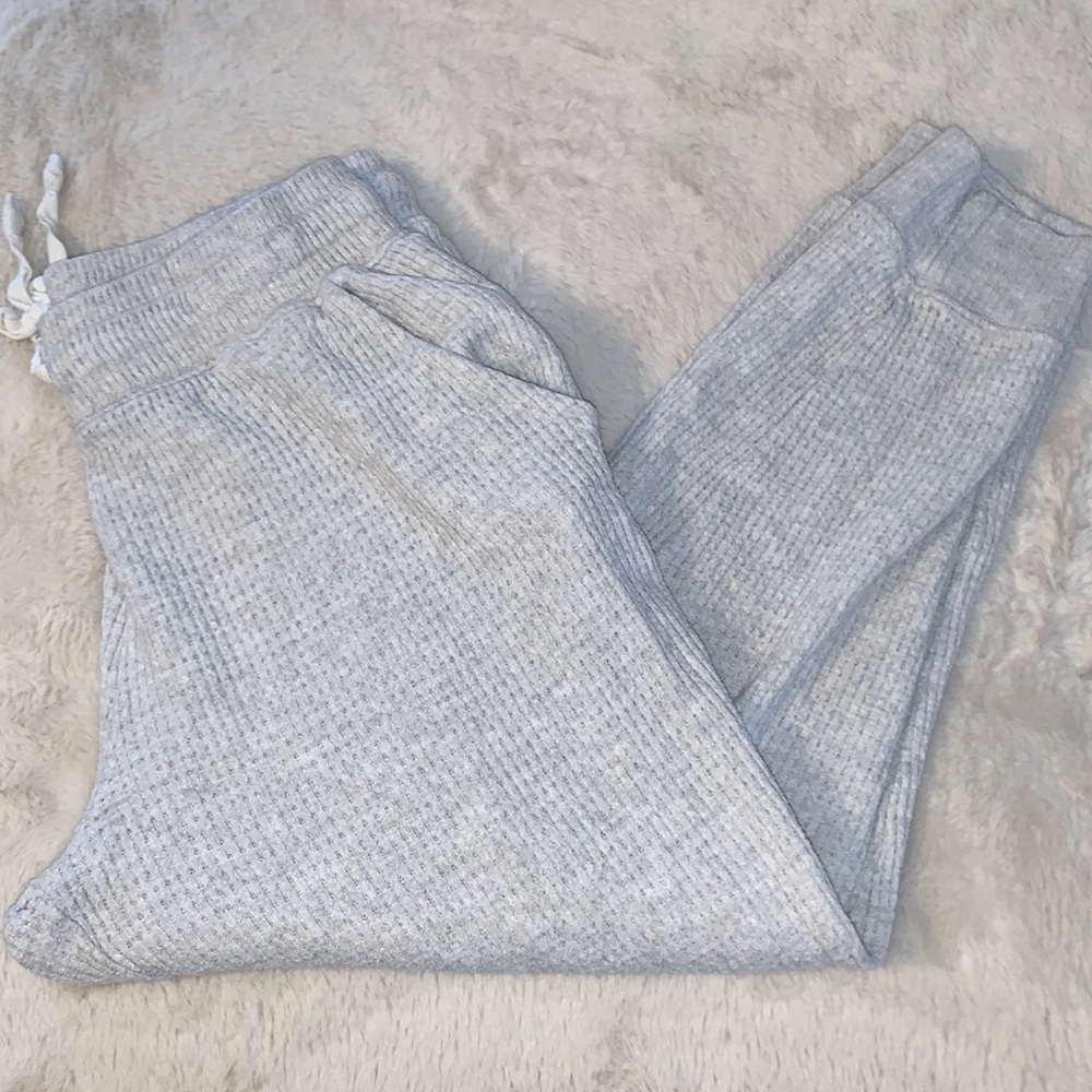 Aerie Light Gray Ribbed Pants